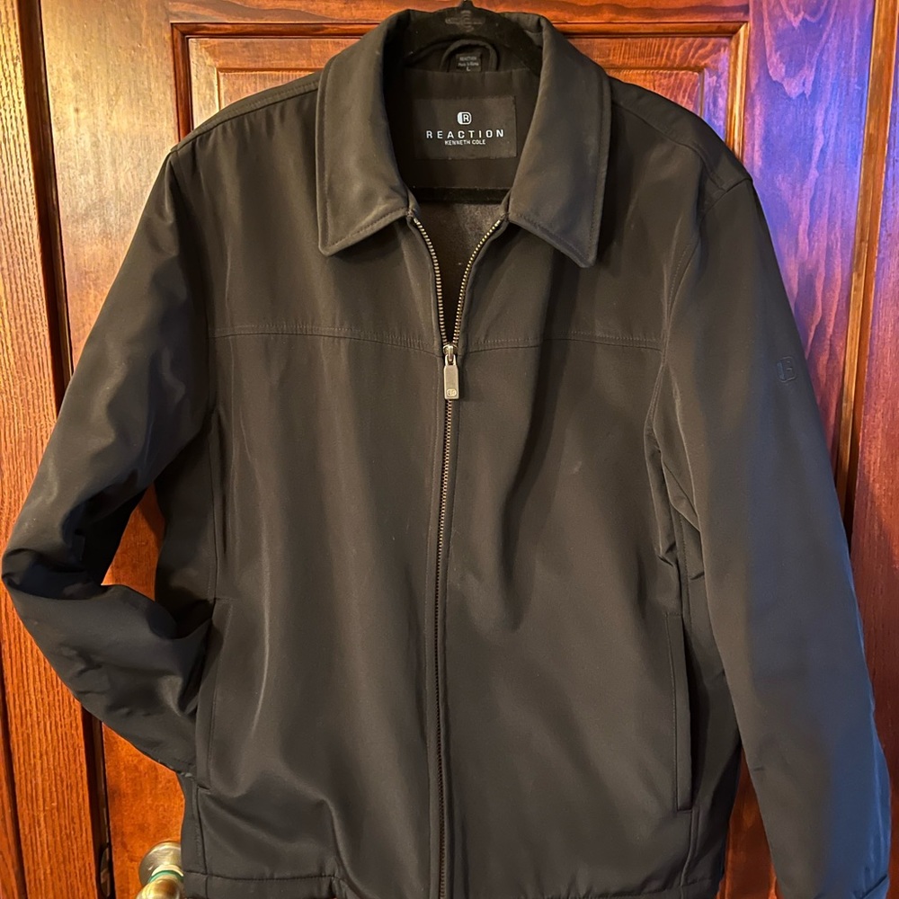 Black motorcycle type jacket